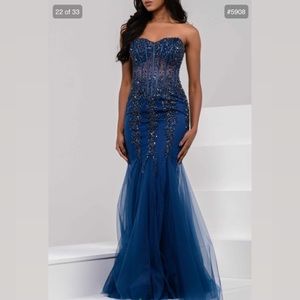 Jovani 5908 Navy Prom/Pagent Dress
